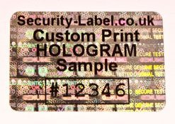 Applied Overprinted Hologram label