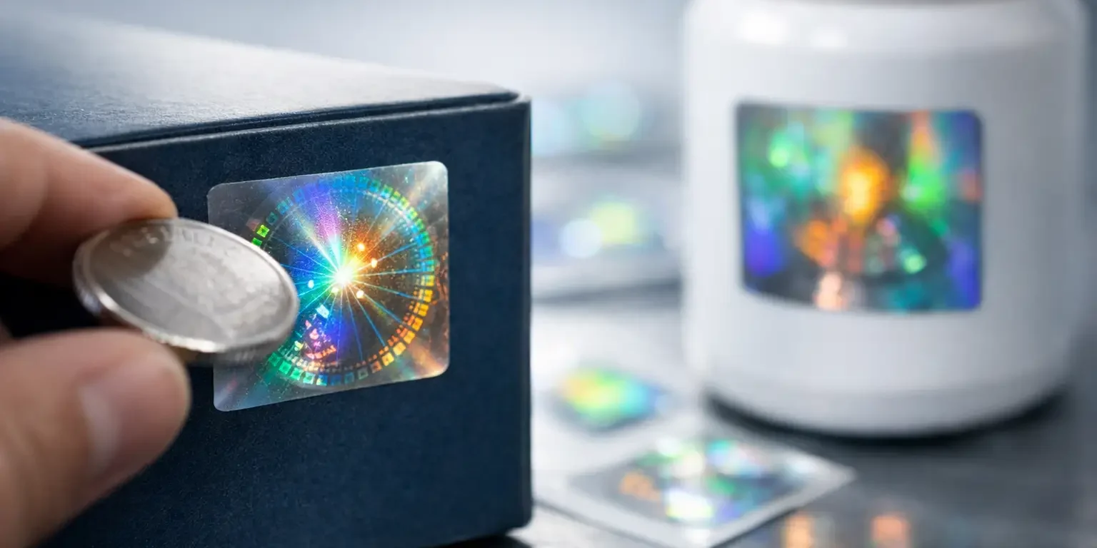 Coin-Reactive Hologram Labels for Brand Security Coin-Reactive Hologram Labels for Brand Security