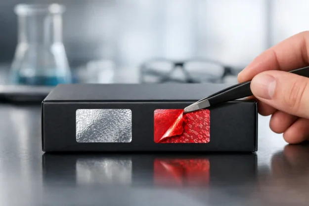 Thermo-Reactive Security Labels That Prove Change