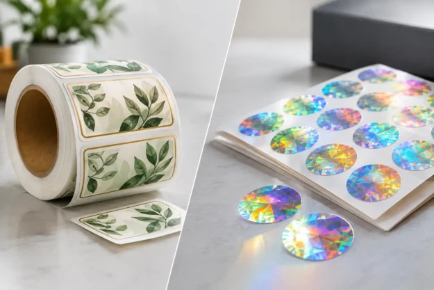 Custom Labels Versus Stock Holograms Compared
