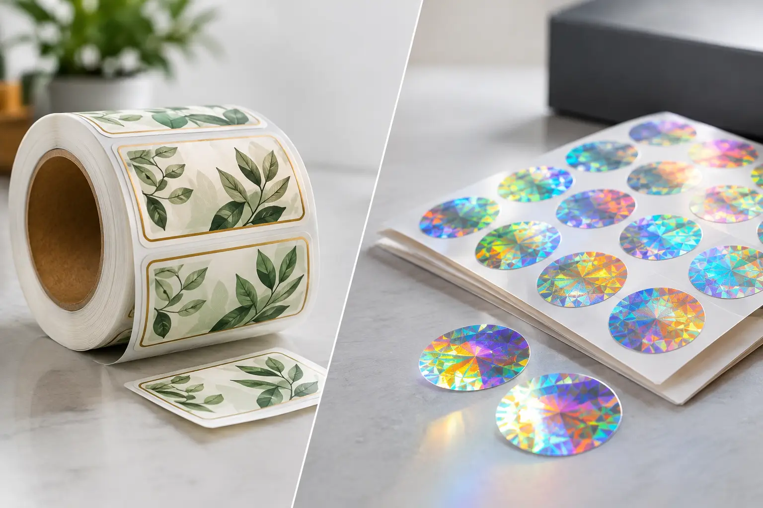 Custom Labels Versus Stock Holograms Compared